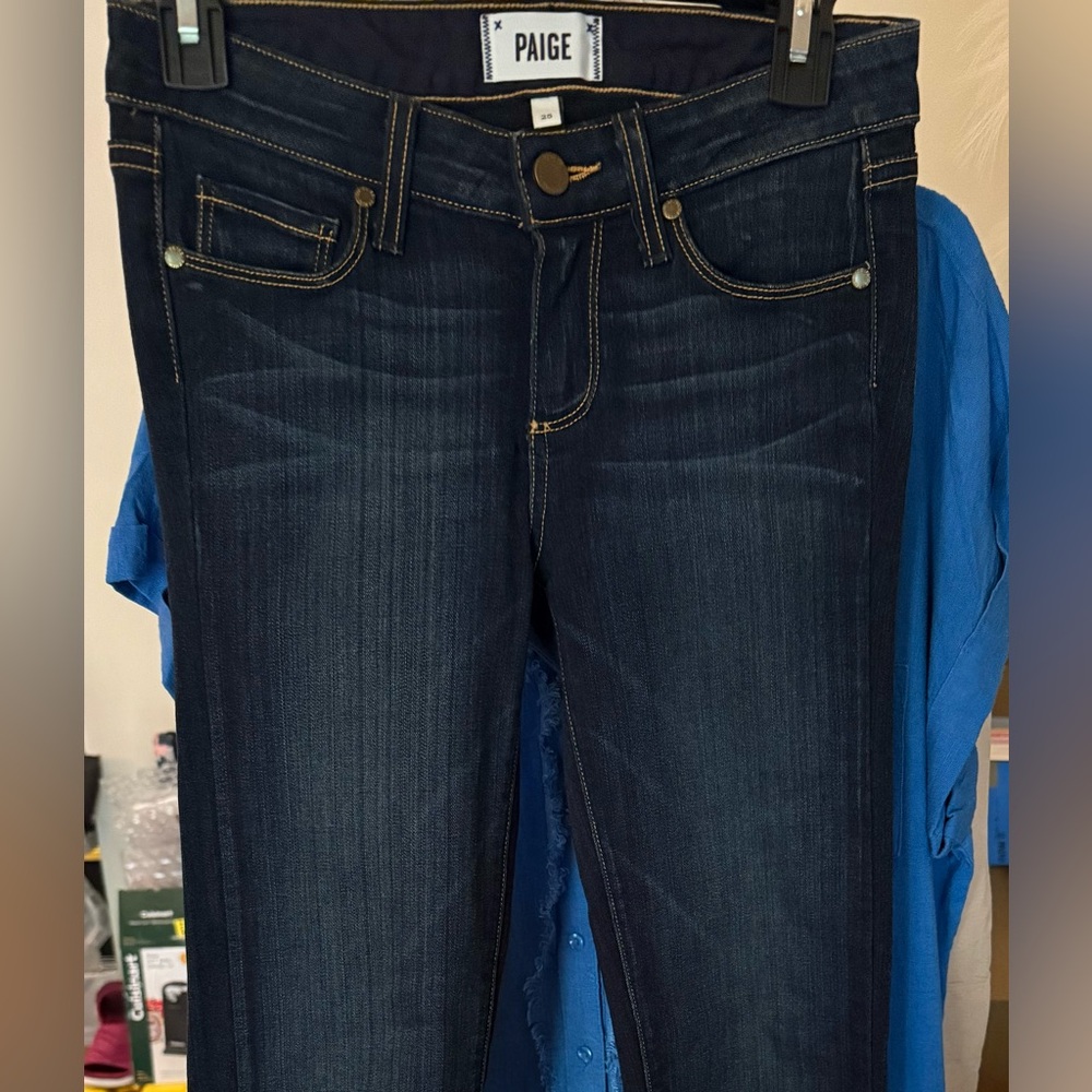 Paige Women's Dark Blue Jeans Size 25. Young adult/teen/girl .